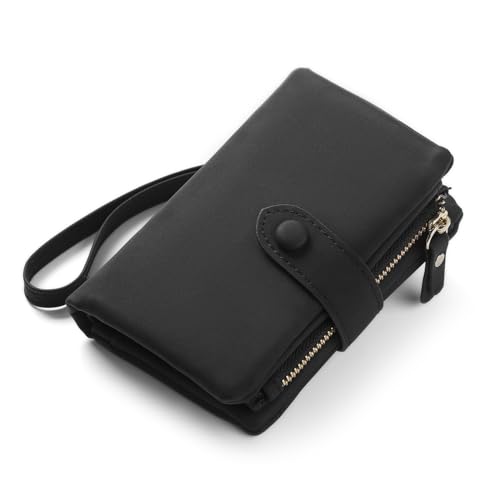 RNIEGA Kleine Brieftasche für Damen PU Leder RFID Blockierende Damen Geldbörse mit Armband Münze Reißverschluss Geldbörse von RNIEGA