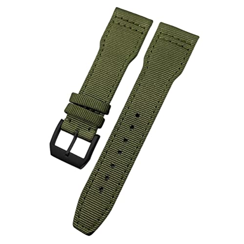 RNNYWDRQ 20 mm 21 mm 22 mm gewebte Nylon-Uhrenarmbänder mit Faltschließe, passend für IWC Pilot Mark Portugieser Portofino Armband von RNNYWDRQ