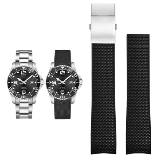 RNNYWDRQ Accessoires Band für Longines Comas Diving -Serie L37814 L3.781 Mechanische Männer Gummi -Uhrengurt 21mm Armband RNNYWDRQ Accessoires Band für Longines Comas Diving -Serie L37814 L3.781 Mechanische Männer Gummi -Uhrengurt 21mm Armband von RNNYWDRQ