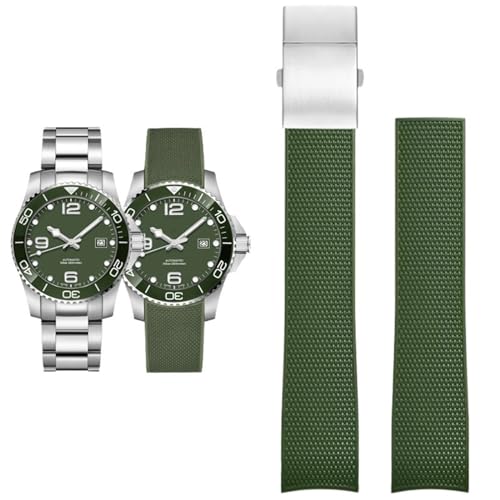 RNNYWDRQ Accessoires Band für Longines Comas Diving -Serie L37814 L3.781 Mechanische Männer Gummi -Uhrengurt 21mm Armband RNNYWDRQ Accessoires Band für Longines Comas Diving -Serie L37814 L3.781 Mechanische Männer Gummi -Uhrengurt 21mm Armband von RNNYWDRQ