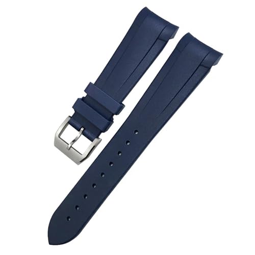 RNNYWDRQ Gebogenes Ende Gummi -Uhrband 22 mm 20 mm 20 mm für Tudor Black Bay 41 mm Pelagos 42 mm 1958 Blaues Sportuhrgurt von RNNYWDRQ