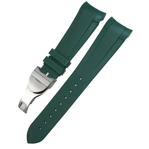 RNNYWDRQ Gebogenes Ende Gummi -Uhrband 22 mm 20 mm 20 mm für Tudor Black Bay 41 mm Pelagos 42 mm 1958 Blaues Sportuhrgurt von RNNYWDRQ