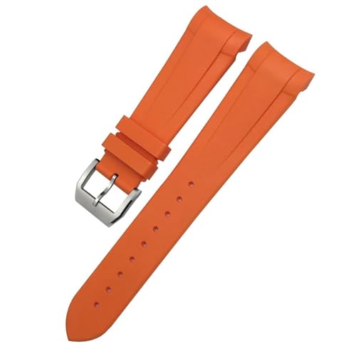 RNNYWDRQ Gebogenes Ende Gummi -Uhrband 22 mm 20 mm 20 mm für Tudor Black Bay 41 mm Pelagos 42 mm 1958 Blaues Sportuhrgurt von RNNYWDRQ