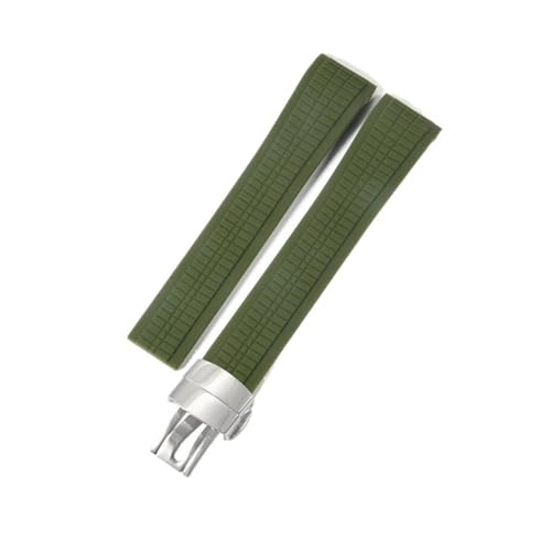 RNNYWDRQ Silikon Uhrengurt für Patek Philippe Silicon Uhrengurt Herren Granate 5164 5167 Original Black Sports Gummi -Uhrband 21mm von RNNYWDRQ