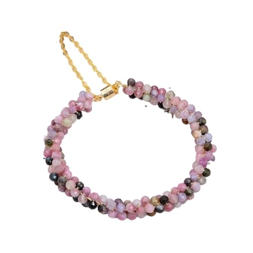 RNUMLIGH Multi Color Tourmaline Faceted Round Gems Bangle Bracelet Magnet Clasp Bracelet For Women RNUMLIGH Multi Color Tourmaline Faceted Round Gems Bangle Bracelet Magnet Clasp Bracelet For Women von RNUMLIGH