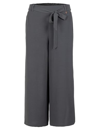 ROADSIGN australia Damen Culotte Freizeithose mit weitem Bein und Gürtel grau | XL von ROADSIGN australia
