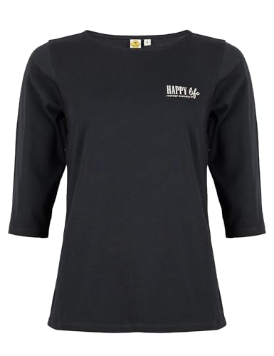 ROADSIGN australia Damen Langarmshirt Shirt mit positiven Print für inspirierende Alltagslooks schwarz, 2XL von ROADSIGN australia
