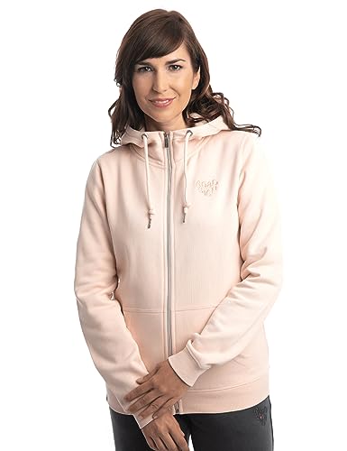 Roadsign Australia Damen Sweatjacke mit Kapuze und Roadsign-Stickerei, Rippbund an den Saumenden Rosa | M von Roadsign Australia