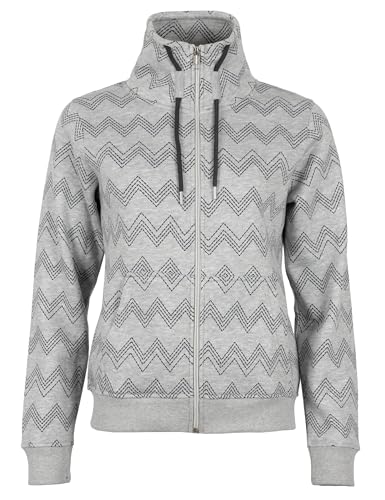ROADSIGN australia Damen Sweatjacke praktischer Look mit Muster für kühle Tage mit Stil und Komfort grau, M von ROADSIGN australia