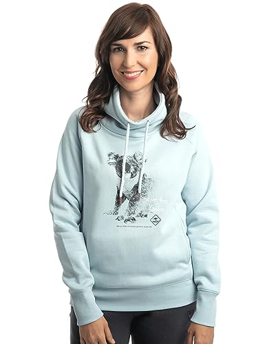 Roadsign Australia Damen Sweatpullover mit Schalkragen & Tunnelzug, Sweater mit Aufdruck Save The Koalas Blau | S von Roadsign Australia