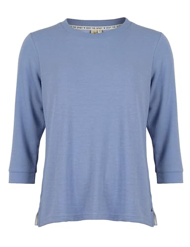 ROADSIGN australia Damen Sweatpullover mit strukturierter Oberfläche & 3/4-Ärmeln, atmungsaktiv blau | XL von ROADSIGN australia