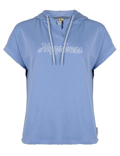 Roadsign Australia Damen T-Shirt Kapuzen Hoodie mit Kurzarm und V-Ausschnitt blau | XL von Roadsign Australia