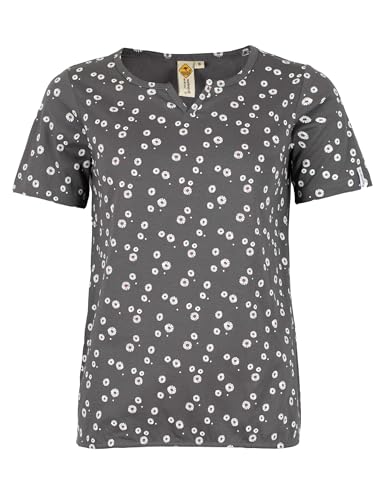 ROADSIGN australia Damen T-Shirt mit Allover-Muster, floralem Druck & femininer Passform grau | M von ROADSIGN australia
