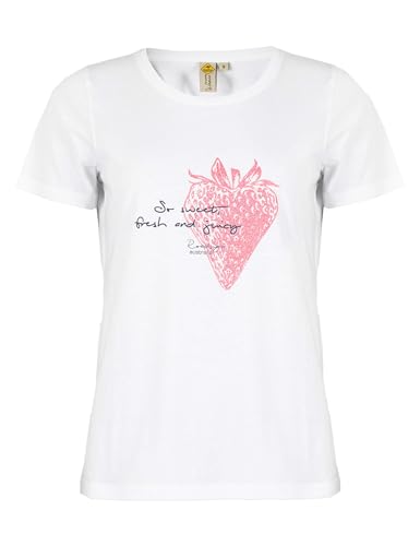 ROADSIGN australia Damen T-Shirt mit ausdrucksstarkem Statement in modernen Farben Weiss | L von ROADSIGN australia