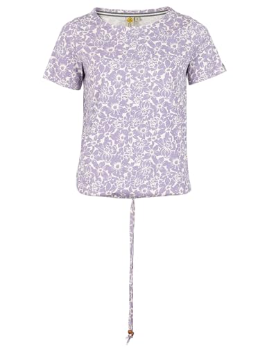 ROADSIGN australia Damen T-Shirt mit stylischem Muster & verstellbarem Tunnelzug violett | 2XL von ROADSIGN australia