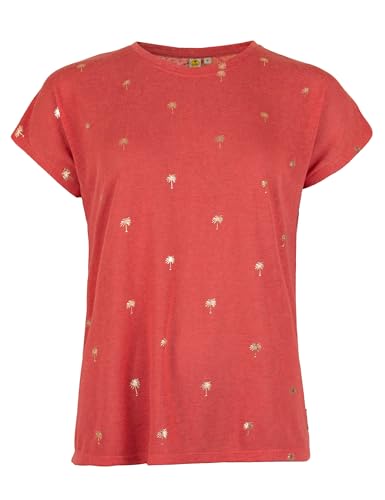 ROADSIGN australia Damen T-Shirt mit verspielten Design & edlen Folienakzenten rot | XL von ROADSIGN australia