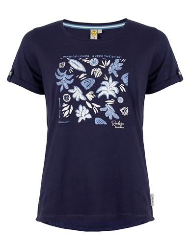 Roadsign Australia Damen T-Shirt sommerliches Shirt mit Rundhals und Logo-Print Navy | L von Roadsign Australia