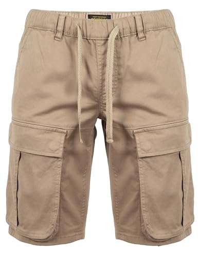 ROADSIGN australia Herren Bermuda funktionale Cargo-Shorts mit praktischen Taschen für Outdoor-Abenteuer beige | M von ROADSIGN australia