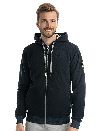 Roadsign Australia Herren Fleecejacke mit Kapuze, Frontreißverschluss & Aufnäher auf dem Arm Navy | XL von Roadsign Australia