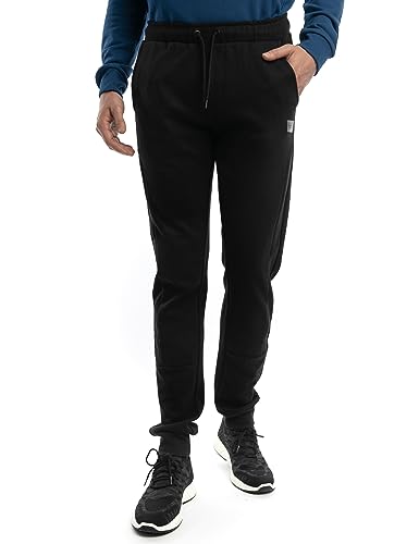 Roadsign Australia Herren Joggingpant mit Tunnelzug, Seitentaschen & eckiger Logo-Applikation Schwarz | 3XL von Roadsign Australia