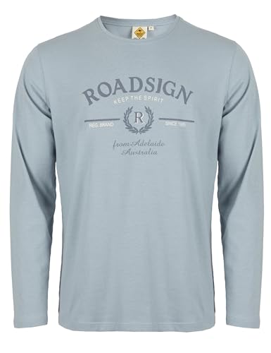 ROADSIGN australia Herren Langarmshirt Printshirt mit Outdoor-Vibes für entspannte Herbstabenteuer hellblau, XL von ROADSIGN australia