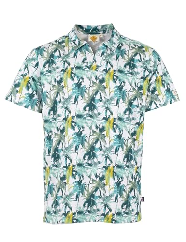 ROADSIGN australia Herren Polo mit Palmen All-Over-Aufdruck und V-Neck grün | 3XL von ROADSIGN australia