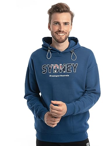 Roadsign Australia Herren Sweathoodie mit Kapuze und Logo-Print Blau | XL von Roadsign Australia
