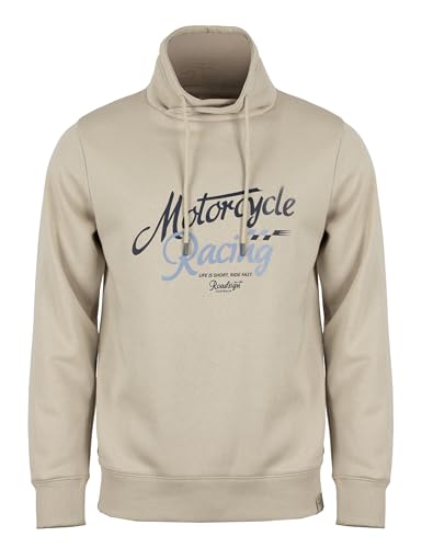 ROADSIGN australia Herren Sweatshirt Hoody mit Biker-Motiv für deinen Herbst-Looks beige, L von ROADSIGN australia