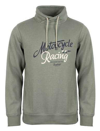 ROADSIGN australia Herren Sweatshirt Hoody mit Biker-Motiv für deinen Herbst-Looks grün, L von ROADSIGN australia