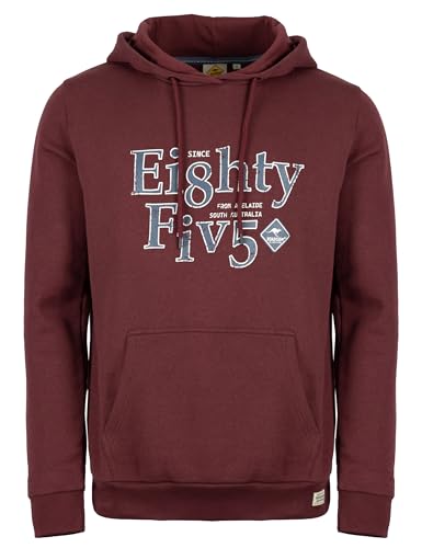 ROADSIGN australia Herren Sweatshirt Sweat Hoody mit Retro-Charme für lässige Herbst-Momente rot, M von ROADSIGN australia