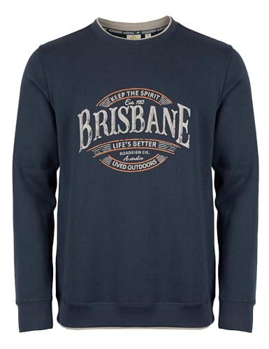 ROADSIGN australia Herren Sweatshirt für stylische Freizeit-Looks an kühlen Herbsttagen Navy, M von ROADSIGN australia
