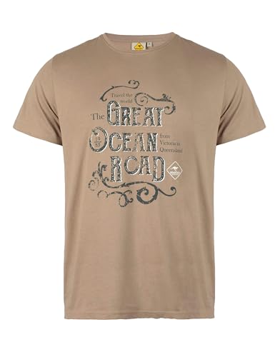 Roadsign Australia Herren T-Shirt Freizeitshirt mit Rundhalsausschnitt braun | M von Roadsign Australia