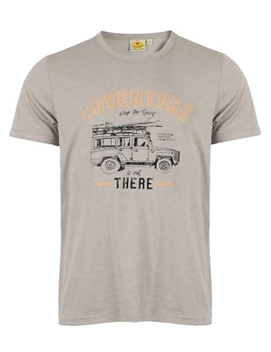 ROADSIGN australia Herren T-Shirt Vintage-Bus-Print für einen abenteuerlichen Freizeitlook grau | 2XL von ROADSIGN australia
