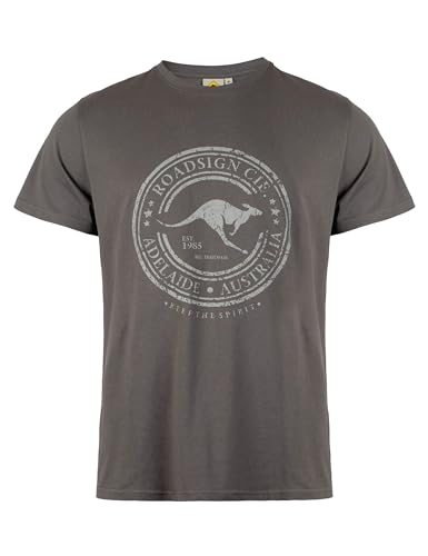 Roadsign Australia Herren T-Shirt aus Bio-Baumwolle, mit Print - für den sportlich-modernen Look grau | XL von Roadsign Australia