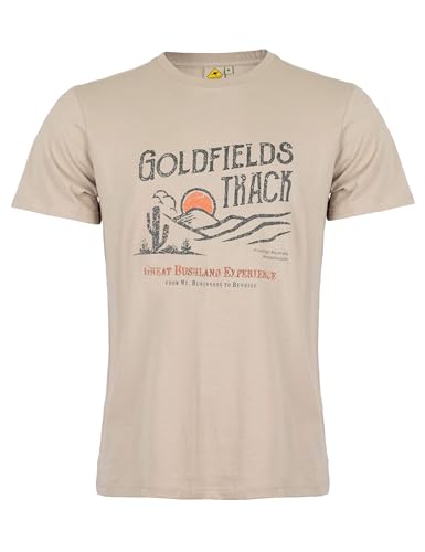 ROADSIGN australia Herren T-Shirt mit Print für einen markanten Explorer-Look beige | XL von ROADSIGN australia