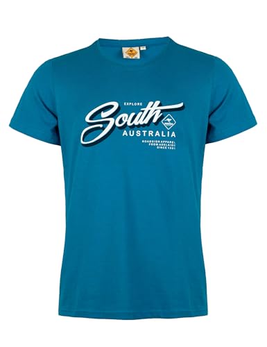 Roadsign Australia Herren T-Shirt mit Rundhalsausschnitt & Print blau | 2XL von Roadsign Australia