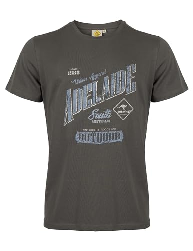 ROADSIGN australia Herren T-Shirt mit Vintage-Print für stilbewusste Entdecker anthrazit, 2XL von ROADSIGN australia