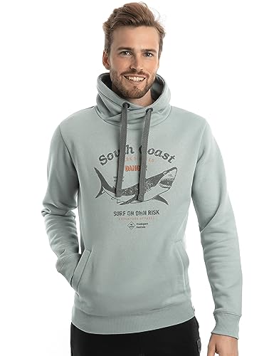 Roadsign Australia Herren Tubesweater mit modischem Schlauchkragen & Kordelzug, Logo-Aufdruck South Coast Hellblau | M von Roadsign Australia