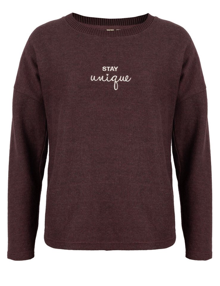 ROADSIGN australia Langarmshirt Cosy Knit (1, 1-tlg., 1) feine Rippstruktur für entspannte Styles mit elegantem Touch von ROADSIGN australia