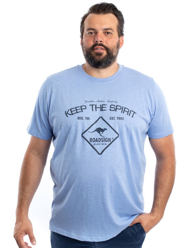 ROADSIGN australia T-Shirt Spirit (1, 1-tlg., 1) einfarbiges Plus-Size-Shirt mit Frontprint von ROADSIGN australia