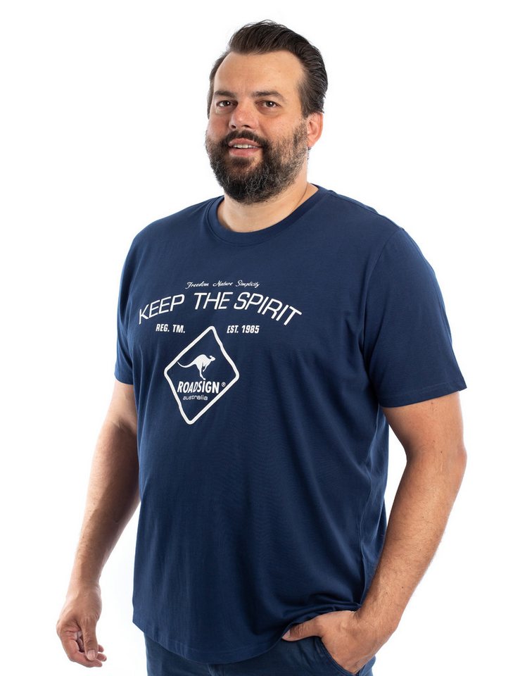ROADSIGN australia T-Shirt Spirit (1, 1-tlg., 1) einfarbiges Plus-Size-Shirt mit Frontprint von ROADSIGN australia