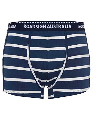 ROADSIGN australia Herren Retroshorts mit Streifenmuster Navy/weiß | 5/M von ROADSIGN australia