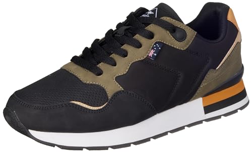 Roadsign Herren Berdik Sneaker, Schwarz/Khaki, 44 EU von Roadsign