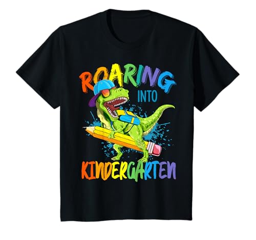Kinder Brüllen in den Kindergarten Dinosaurier erster Tag Kindergarten T-Shirt Kinder Brüllen in den Kindergarten Dinosaurier erster Tag Kindergarten T-Shirt von ROARING Into Dinosaur Back to School