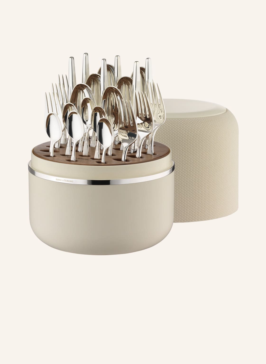 Robbe & Berking 24-Tlg. Besteckset The Box Creme Metropolitan (150g Massiv Versilbert) silber von ROBBE & BERKING