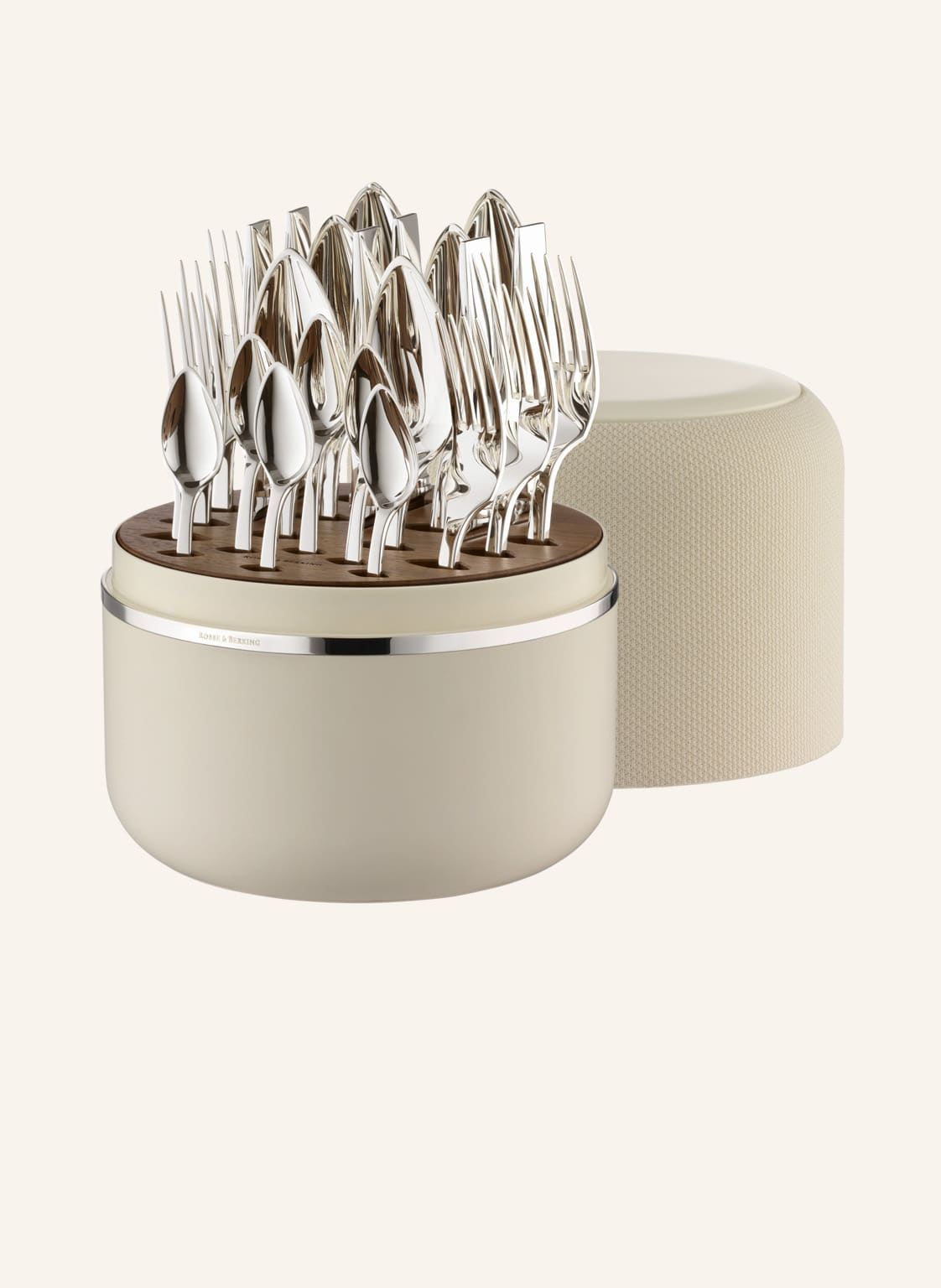 Robbe & Berking 24-Tlg. Besteckset The Box Creme Riva (150g Massiv Versilbert) silber von ROBBE & BERKING