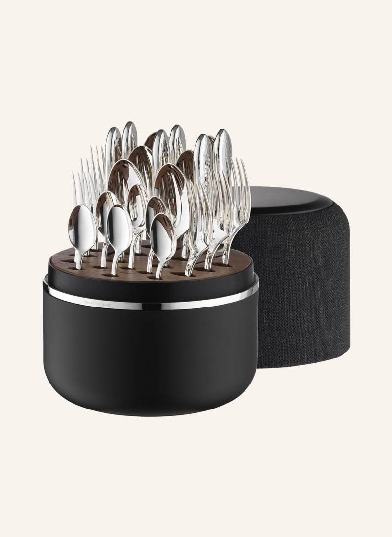 Robbe & Berking 24-Tlg. Besteckset The Box Martelé - Frozen Black Edition (150g Versilbert) silber von ROBBE & BERKING