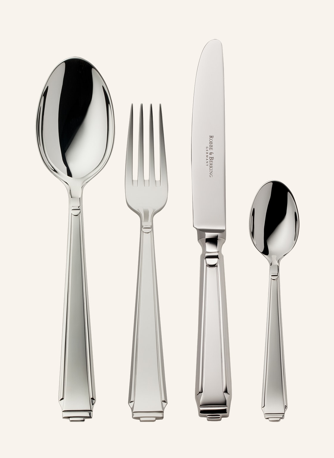 Robbe & Berking 4-Tlg. Besteckset Art Deco (925 Sterlingsilber) silber von ROBBE & BERKING