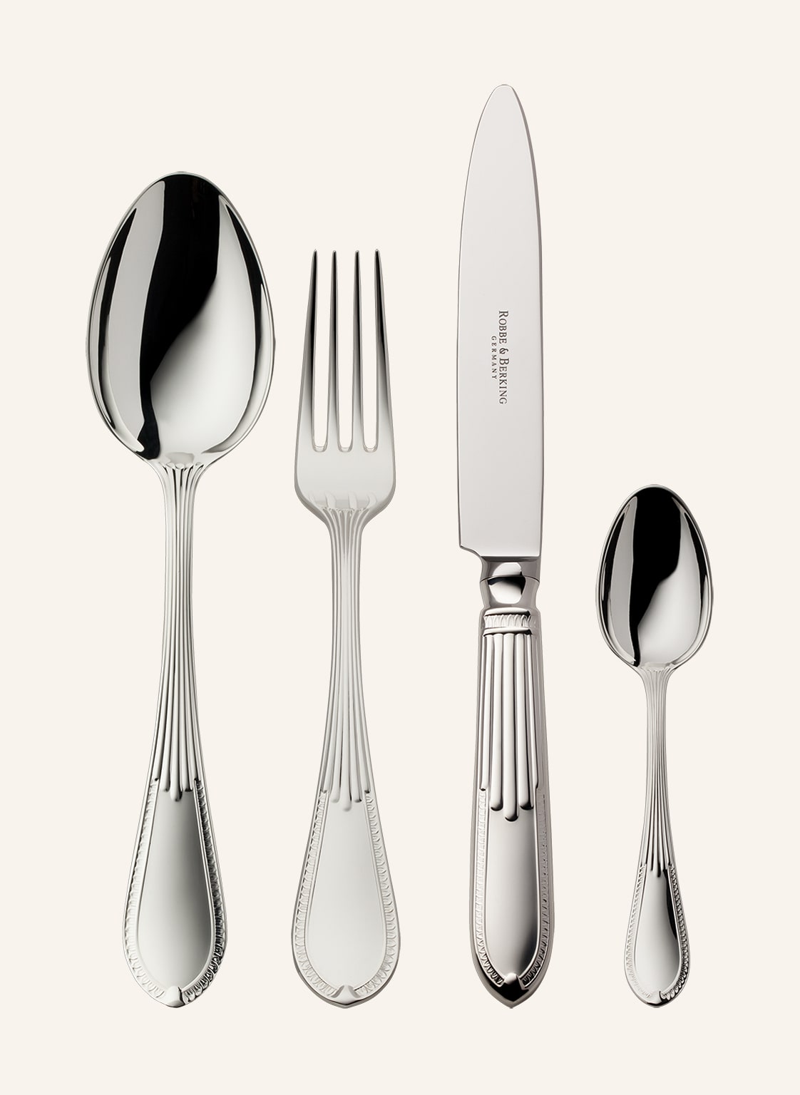 Robbe & Berking 4-Tlg. Besteckset Belvedere (925 Sterlingsilber) silber von ROBBE & BERKING