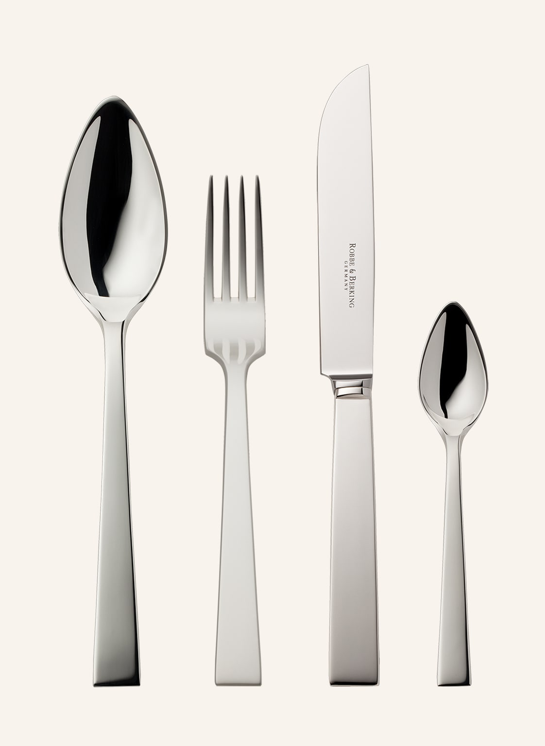 Robbe & Berking 4-Tlg. Besteckset Riva (150g Versilbert) silber von ROBBE & BERKING